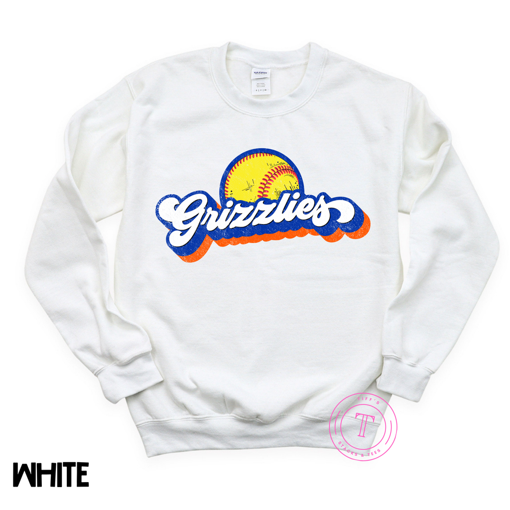 Grizzlies Softball Grunge