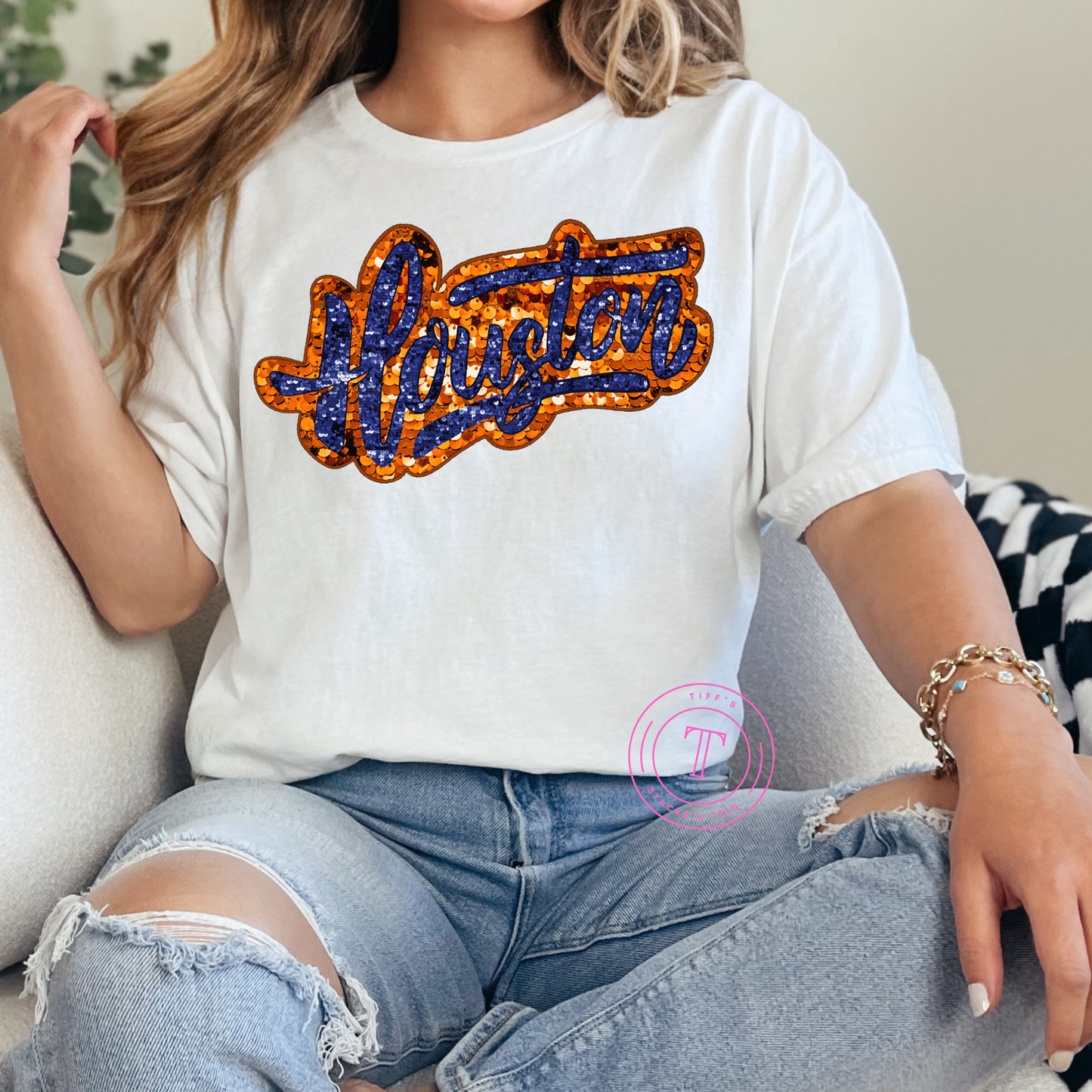 Astros Houston Faux Glitter