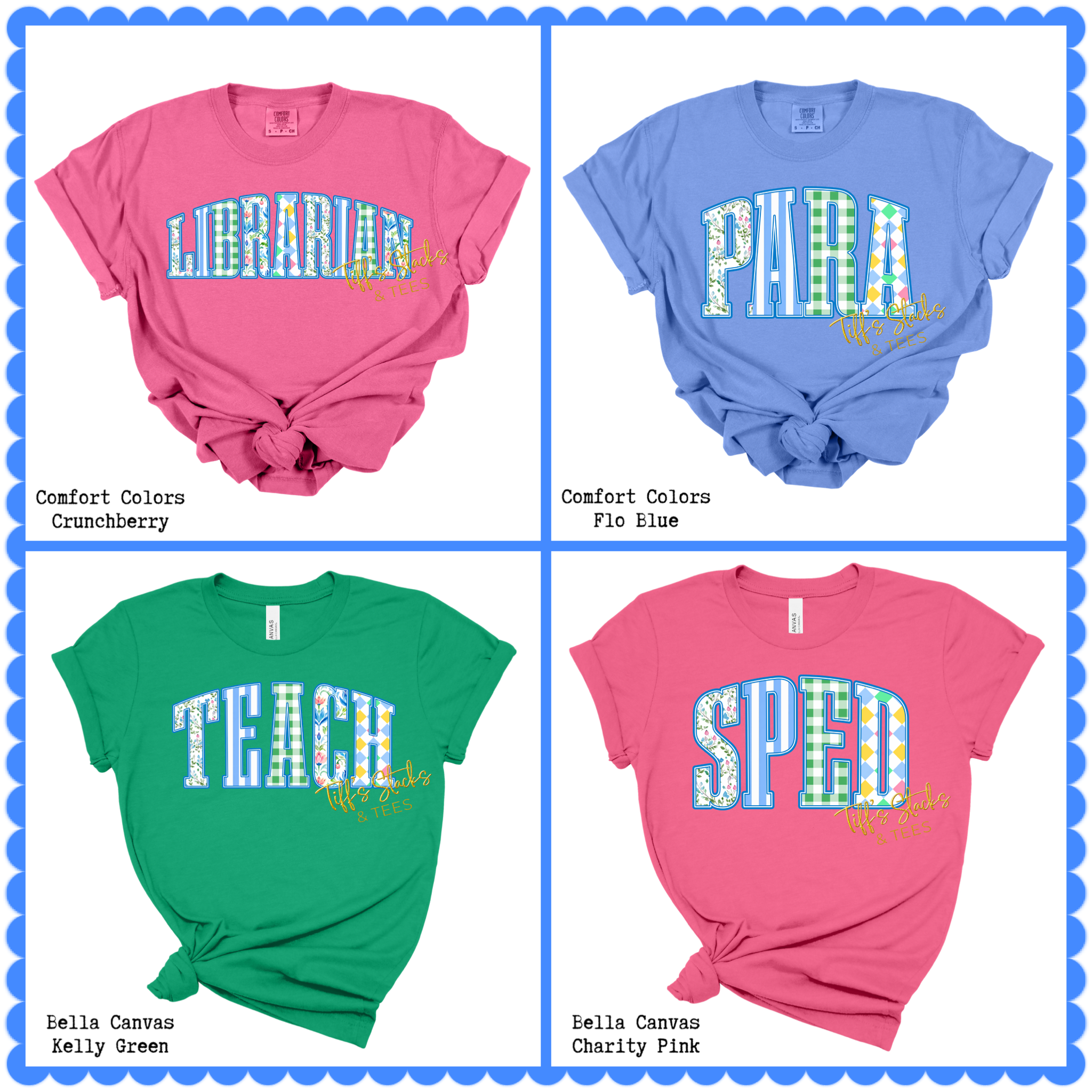 Preppy Pattern School Staff