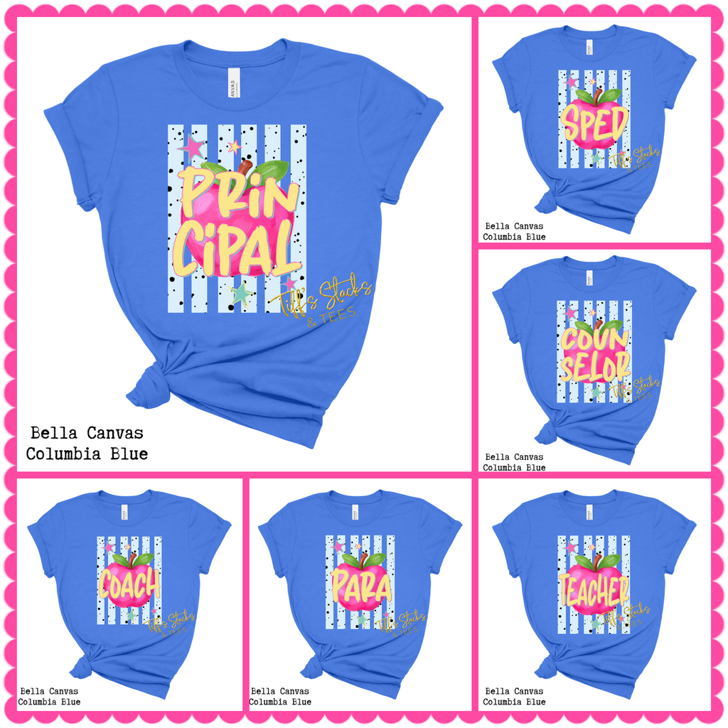 Striped Apple School Staff
