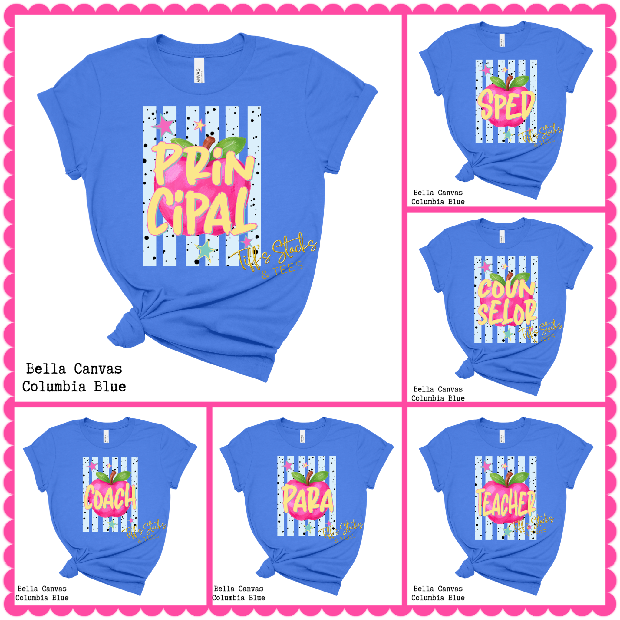 Striped Apple School Staff