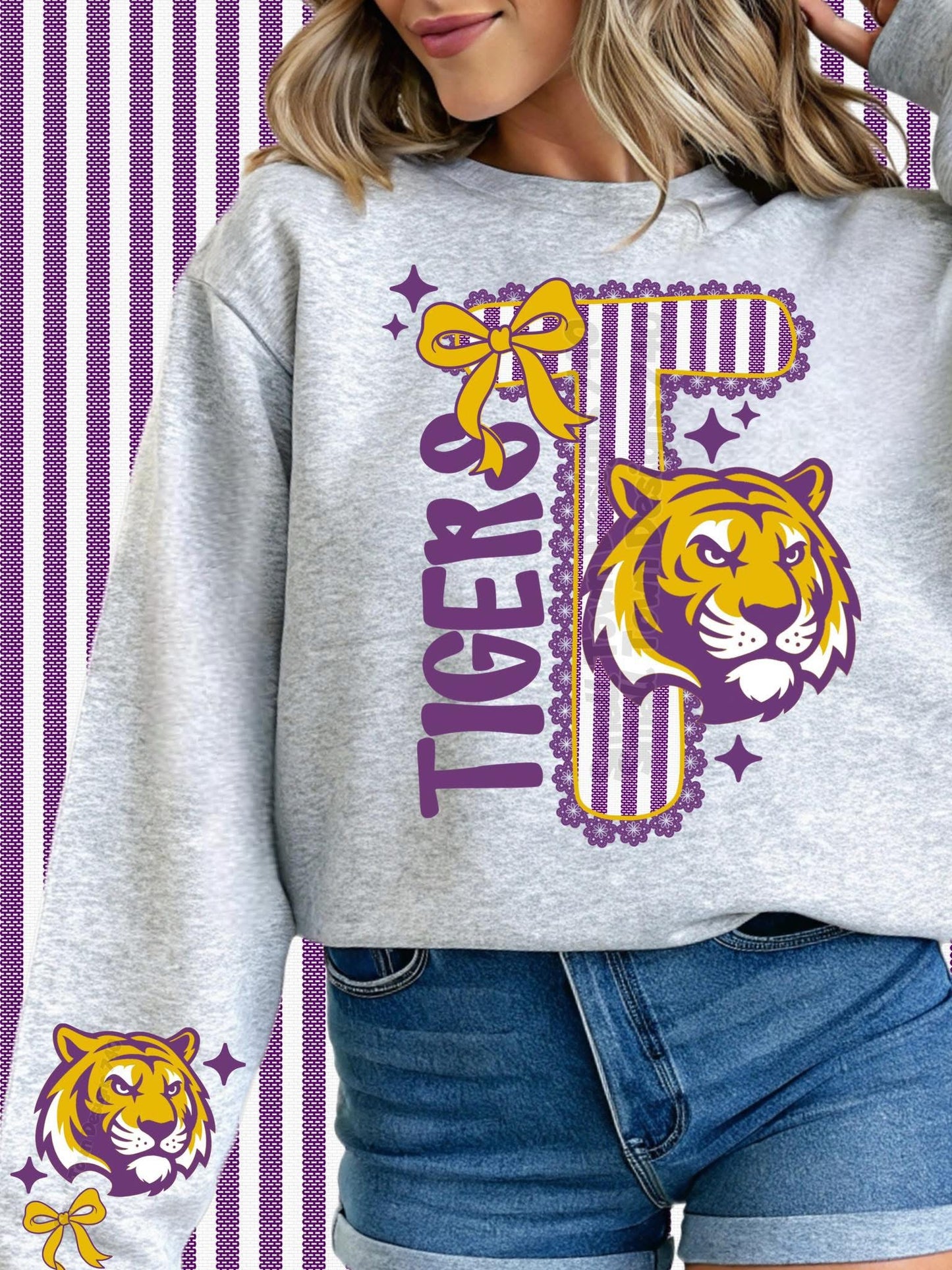 Tigers T Seersucker w/ Sleeve Print