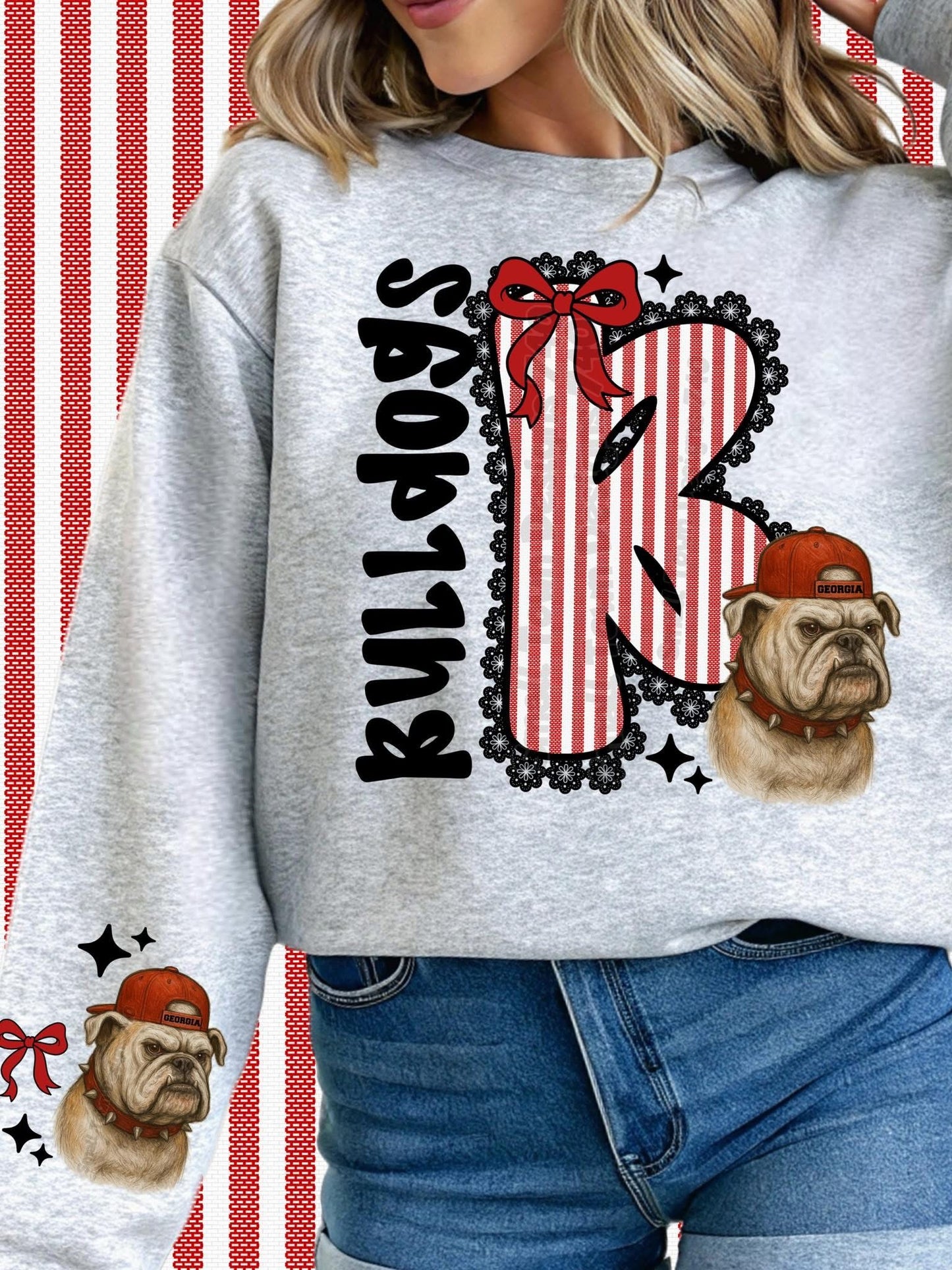 Bulldogs B Seersucker w/ Sleeve Print