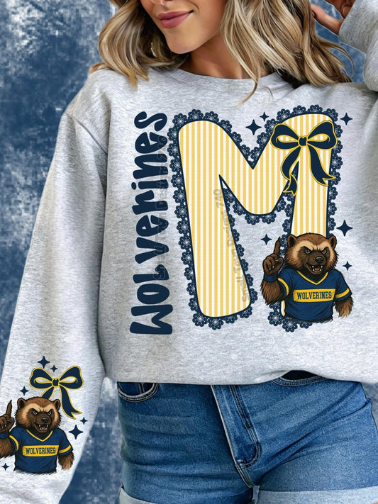 Wolverines Seersucker M w/ Sleeve Print