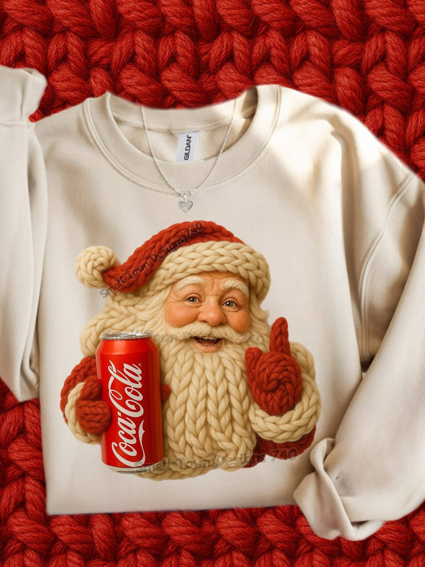Santa w/ Coke Faux Yarn