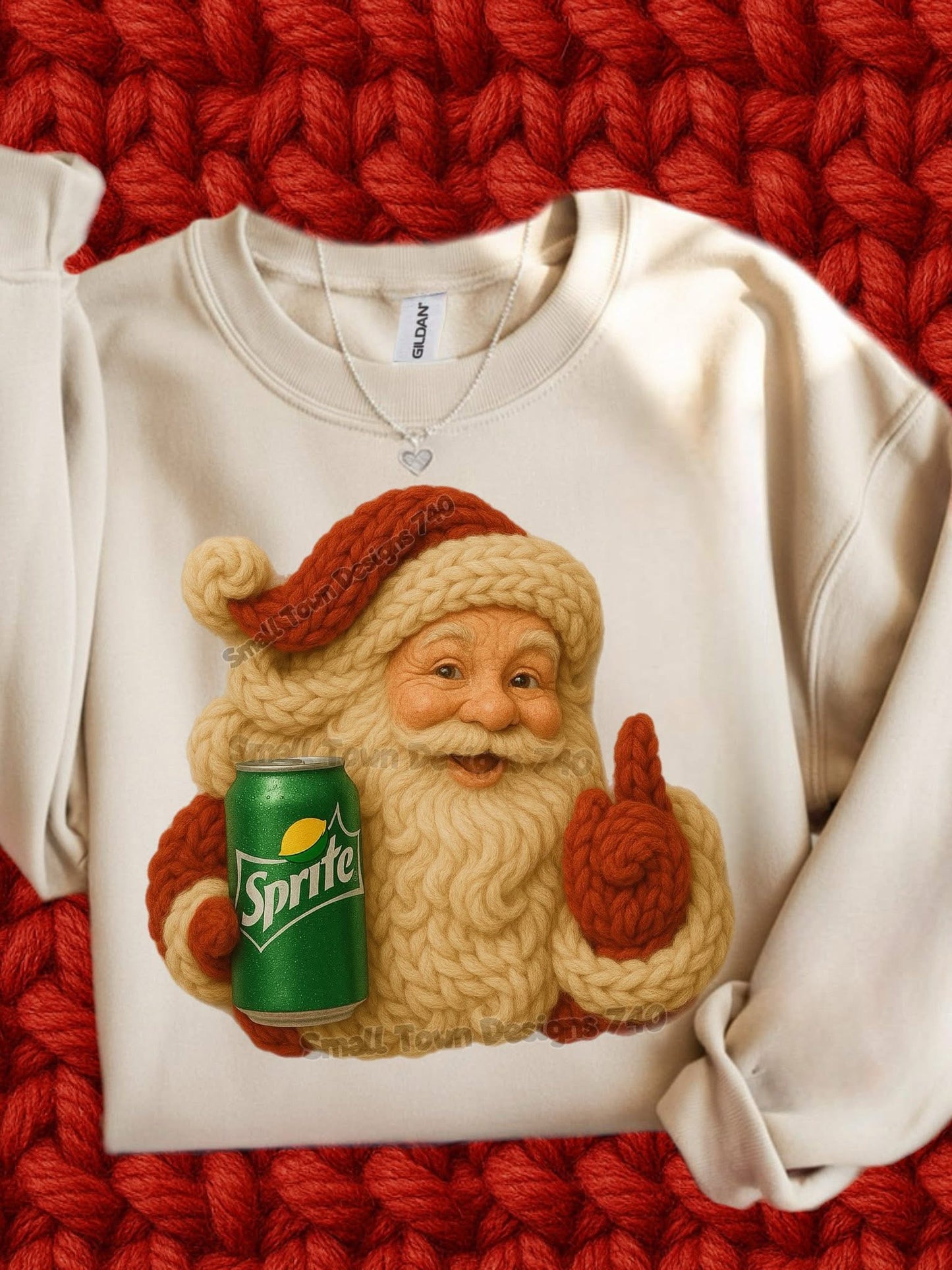 Santa w/ Sprite Faux Yarn