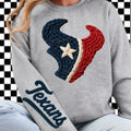 Texans Faux Yarn w/ Sleeve Print