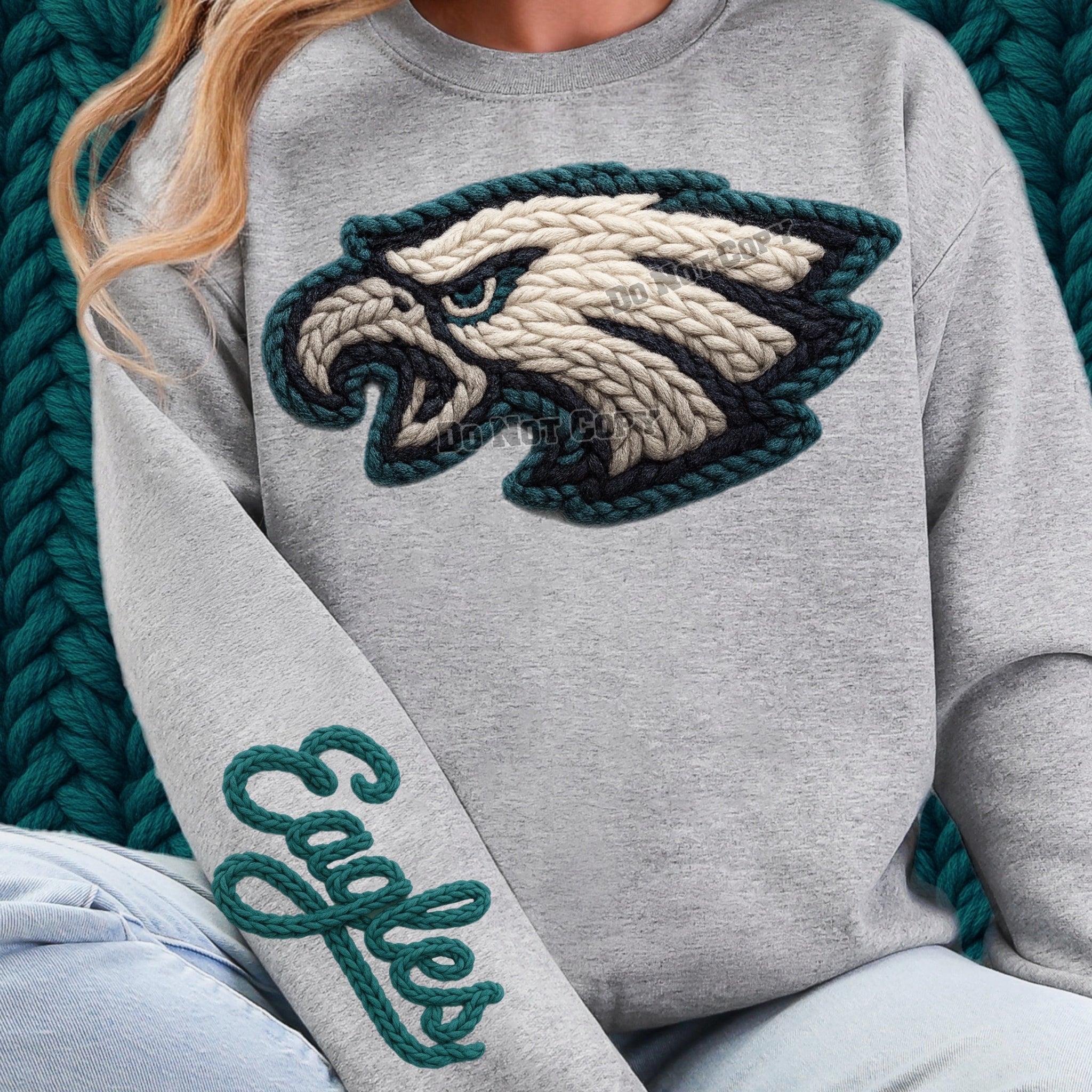 Eagles Faux Yarn w/ Sleeve Print