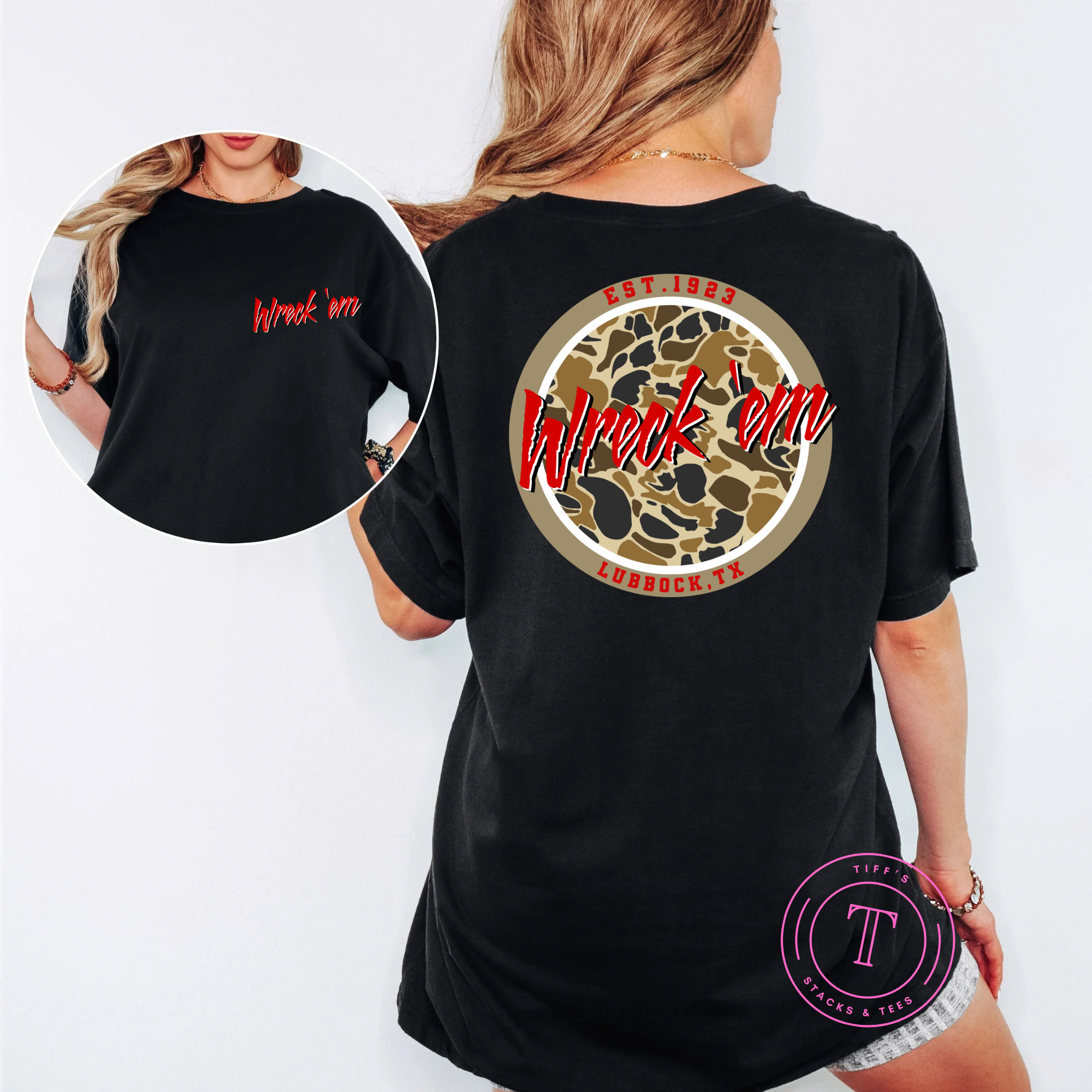 Wreck Em Camo Front & Back