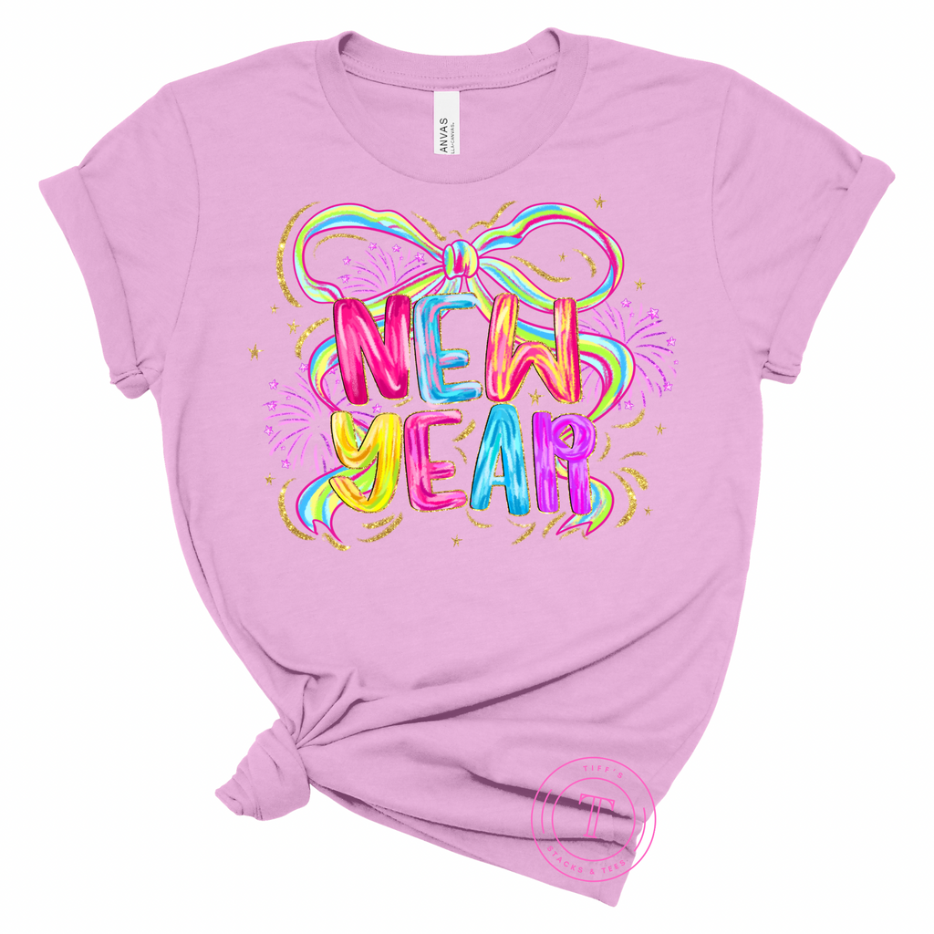 New Year Neon Preppy Coquette Bow