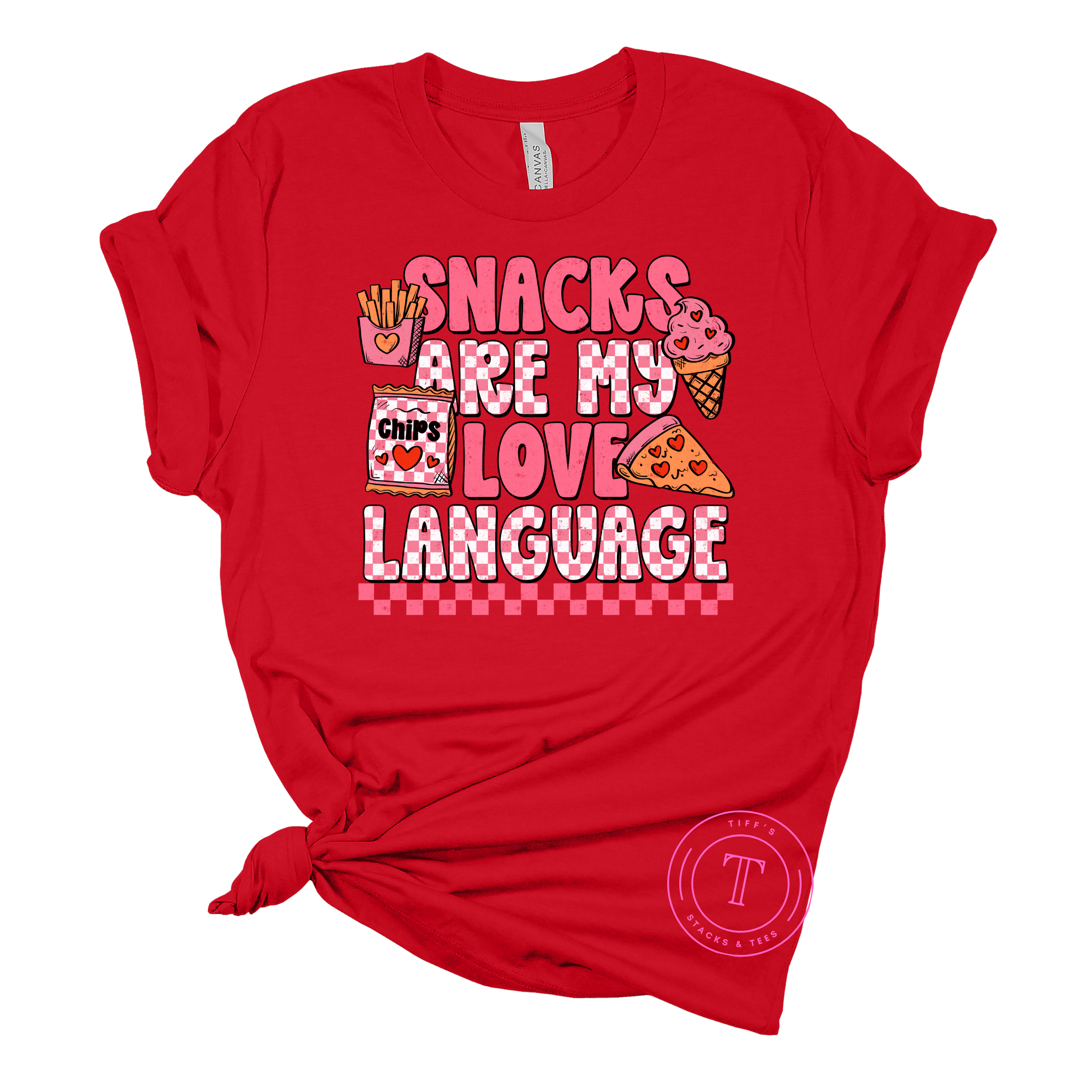 Snacks are my Love Language Pink Youth