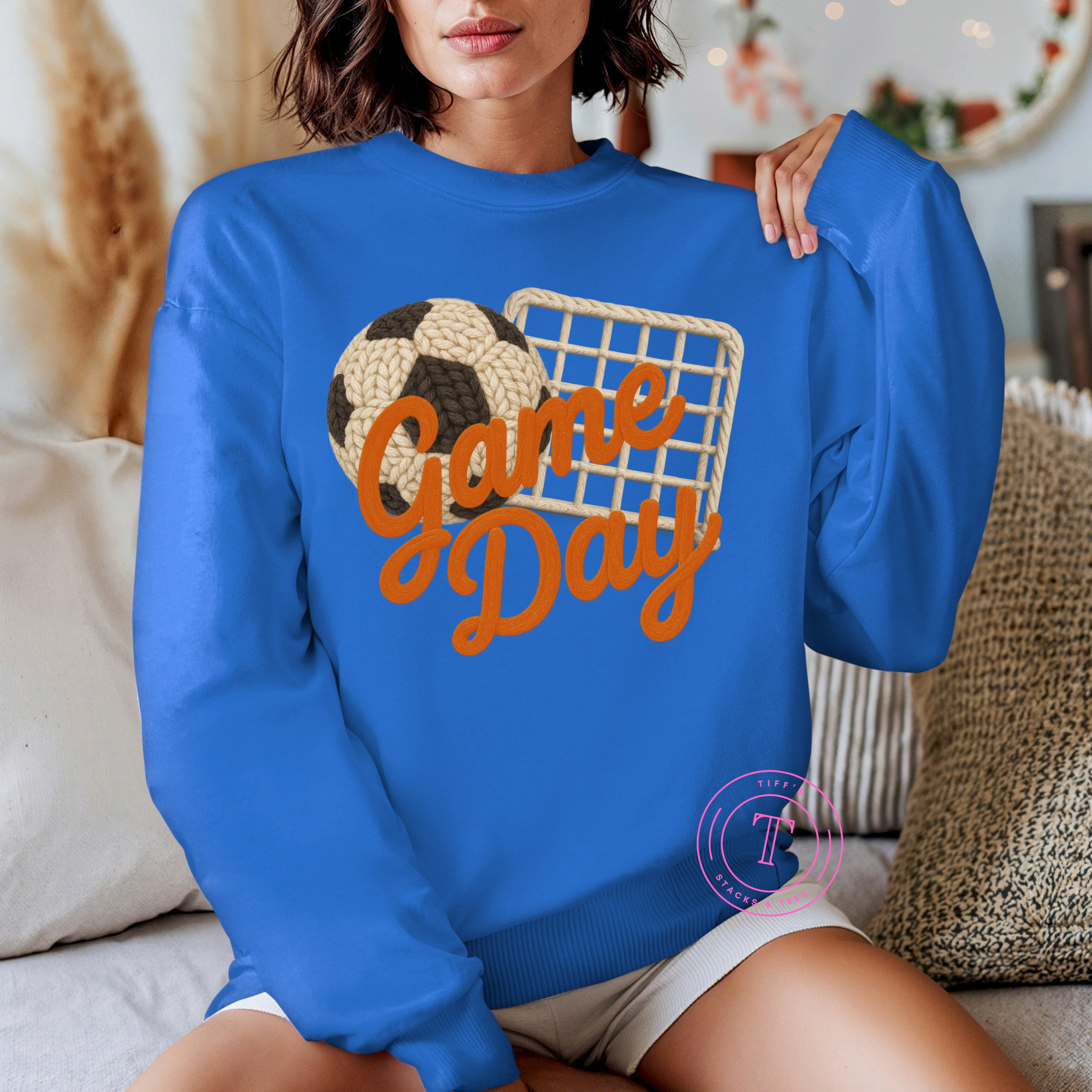 Soccer Game Day (Orange) Faux Yarn