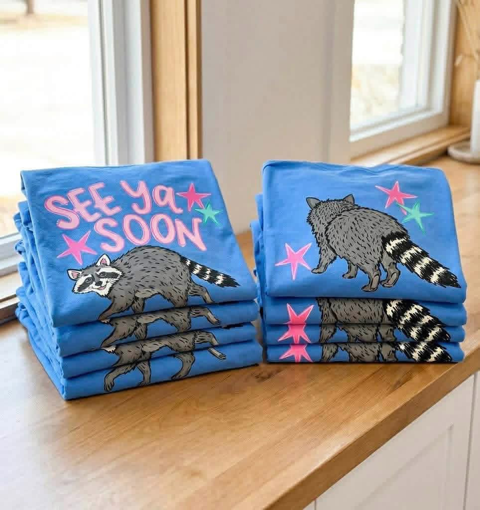 See ya Soon Raccoon Front/Back Youth