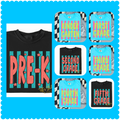 Neon Distressed Striped Grade Levels