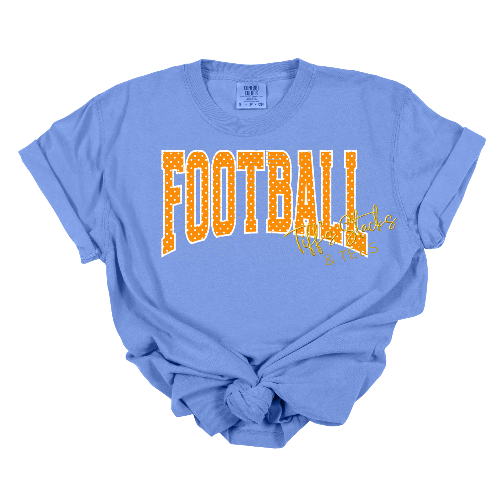 Football Orange Polka Dots