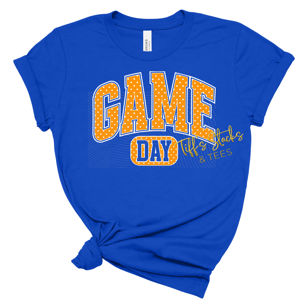 Game Day Orange Polka Dots