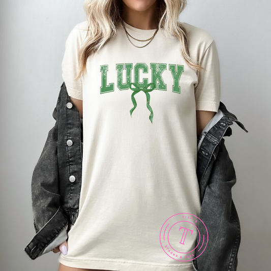 St. Patrick's Day Lucky Coquette Bow Youth