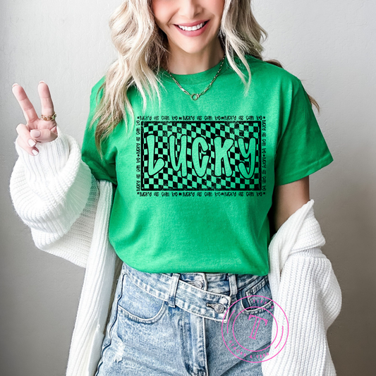St. Patrick's Day Lucky as Can Be Black or White Print