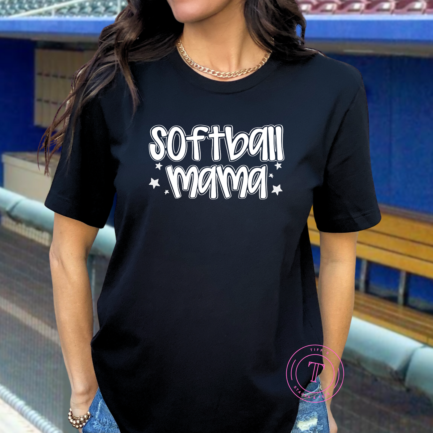 Softball Mama in Black or White Print