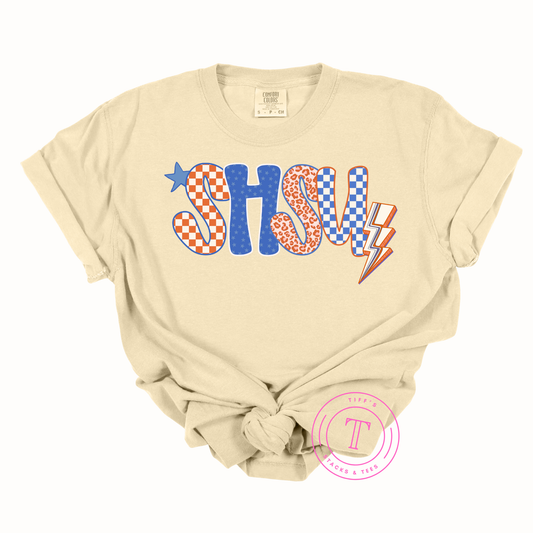SHSU Retro Gingham Leopard