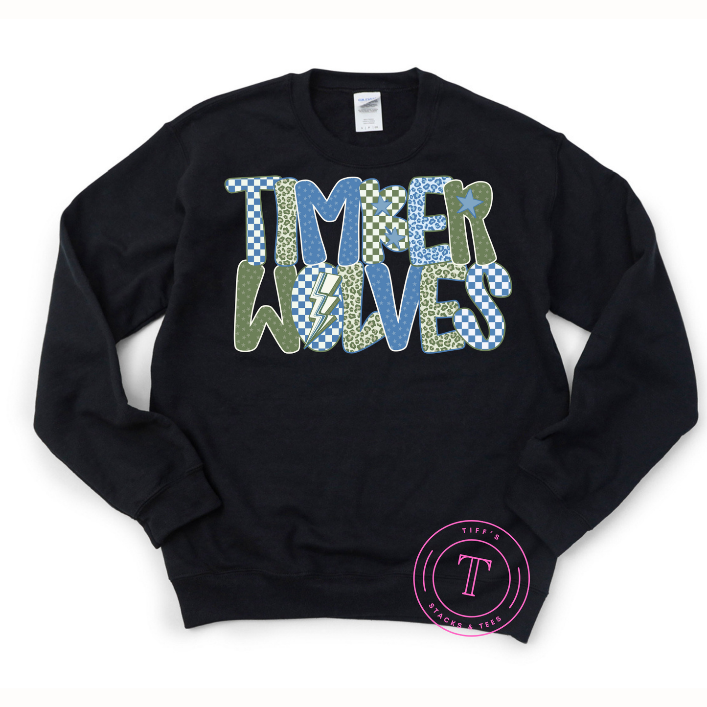 Timberwolves Retro Gingham Leopard