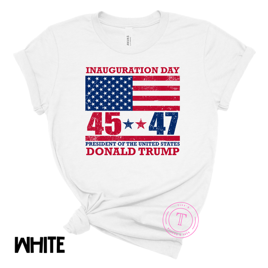 Trump Inauguration Day American 45 & 47