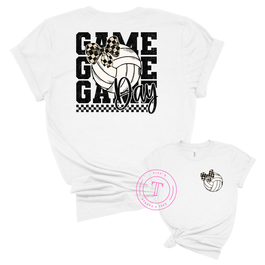 Volleyball Game Day Coquette Front/Back