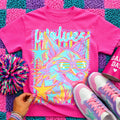 Wolves Neon Preppy Striped